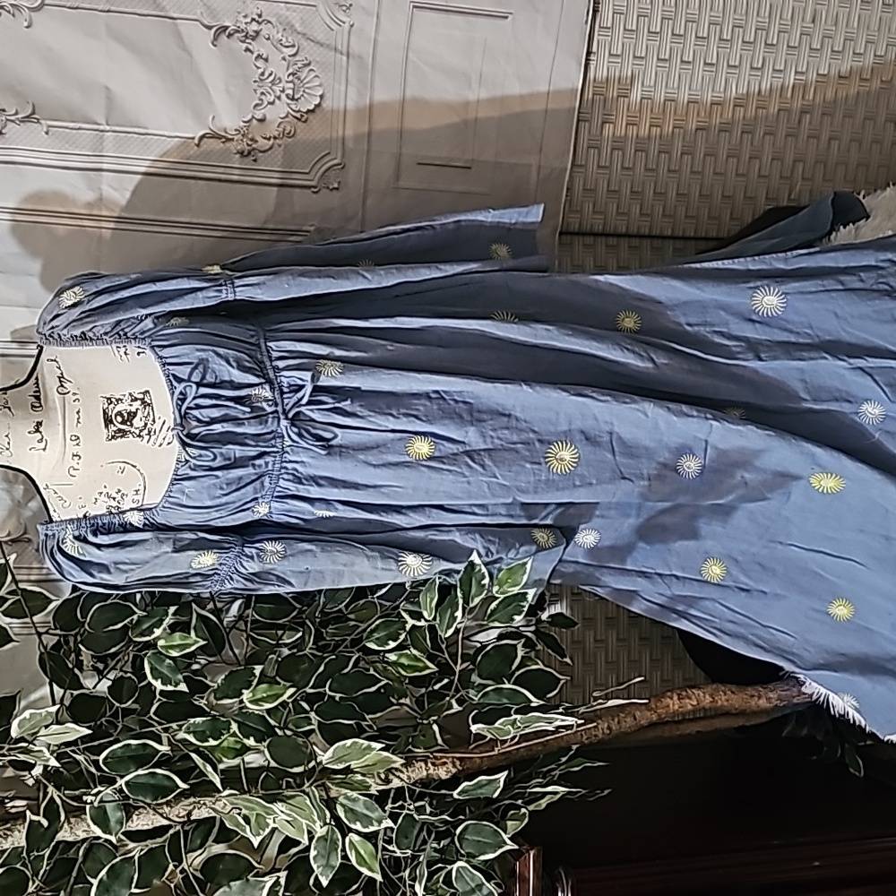 Free People Emory Embroidered MIDI Dress